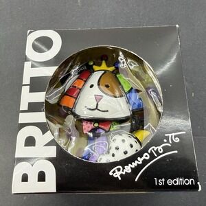 Romero Britto "Royalty" Dog with Crown Mini Figurine Sculpture 1st Edition